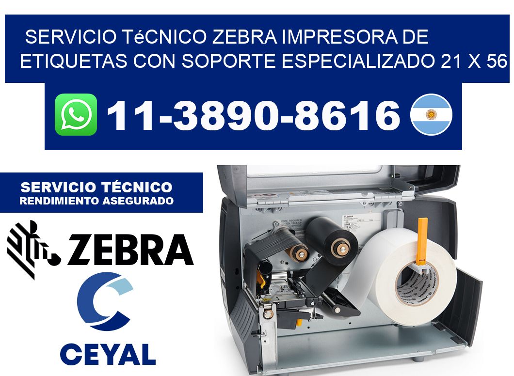 Servicio Técnico Zebra Impresora de Etiquetas con Soporte Especializado 21 x 56
