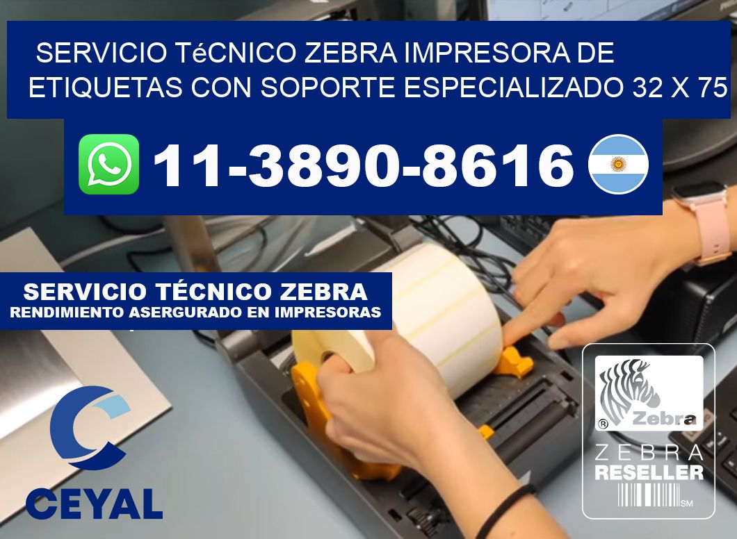 Servicio Técnico Zebra Impresora de Etiquetas con Soporte Especializado 32 x 75