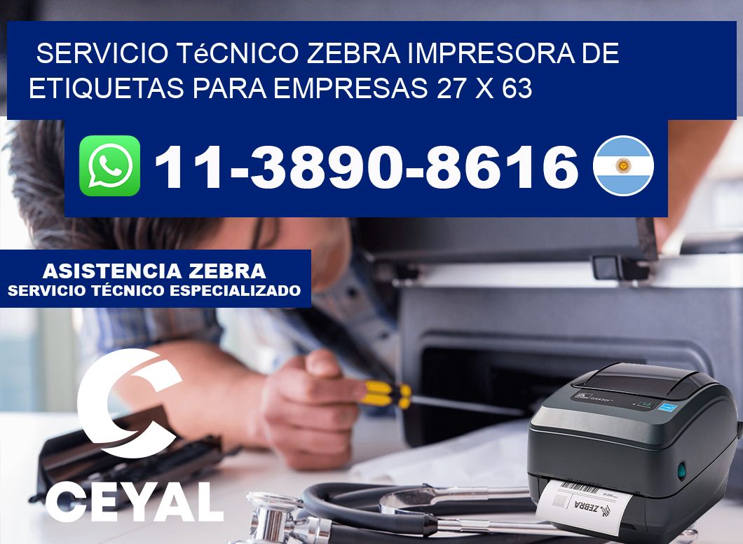 Servicio Técnico Zebra Impresora de Etiquetas para Empresas 27 x 63