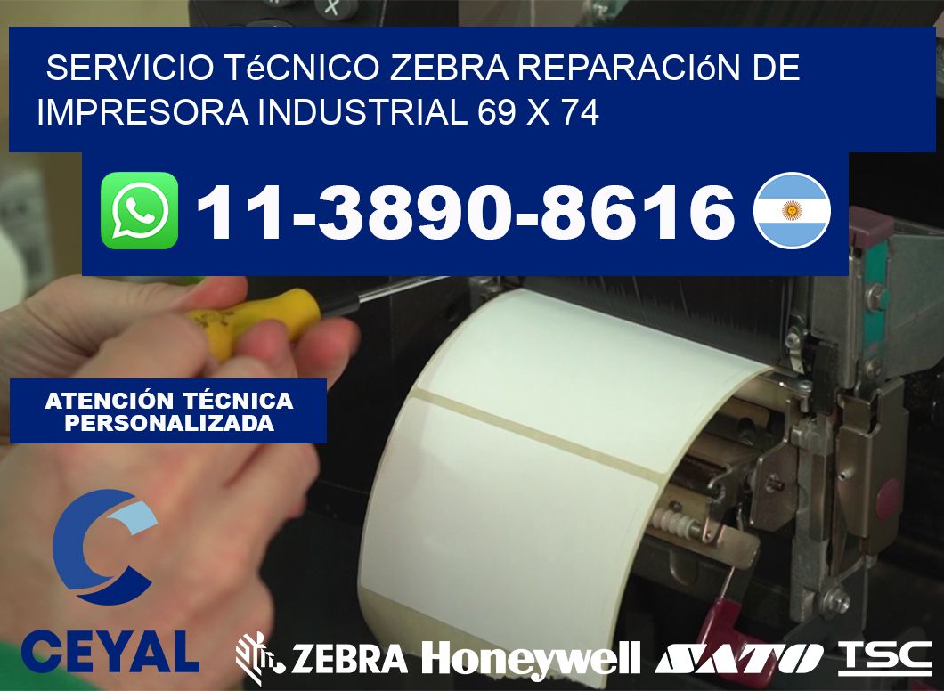 Servicio Técnico Zebra Reparación de Impresora Industrial 69 x 74