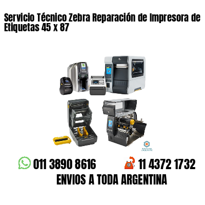 Servicio Técnico Zebra Reparación de Impresora de Etiquetas 45 x 87