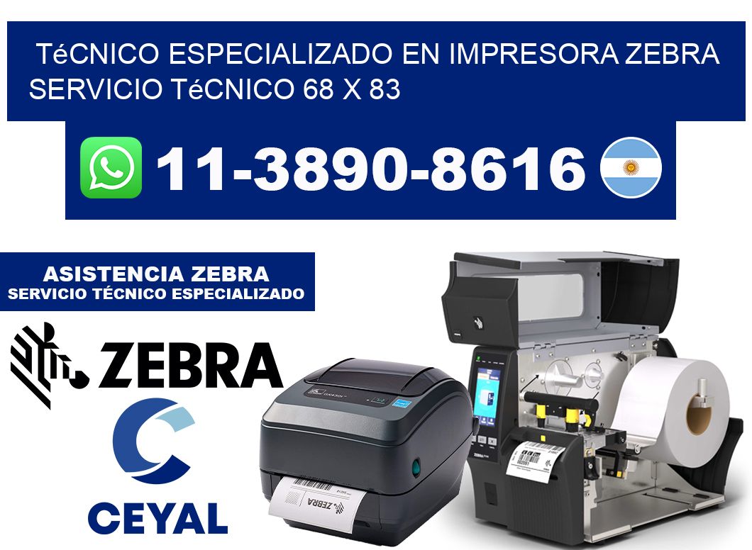 Técnico Especializado en Impresora Zebra Servicio Técnico 68 x 83