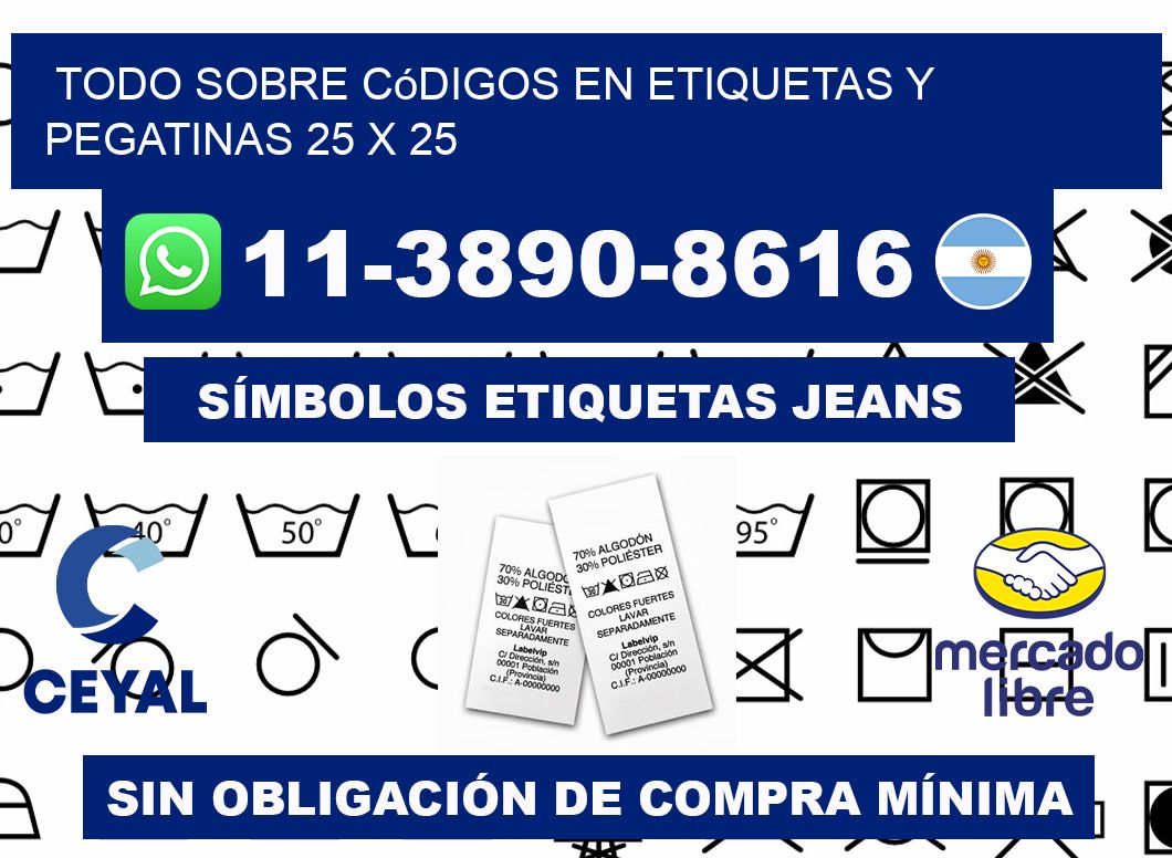Todo sobre códigos en etiquetas y pegatinas 25 x 25