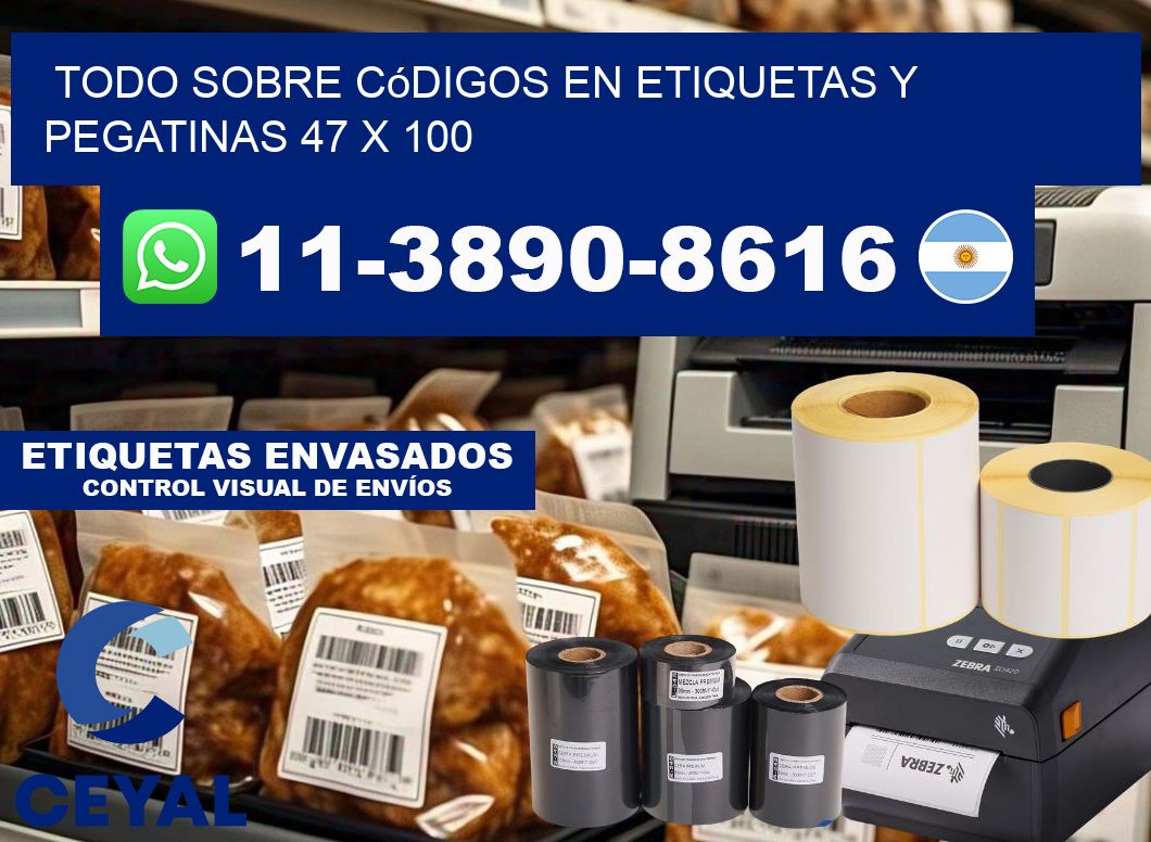 Todo sobre códigos en etiquetas y pegatinas 47 x 100