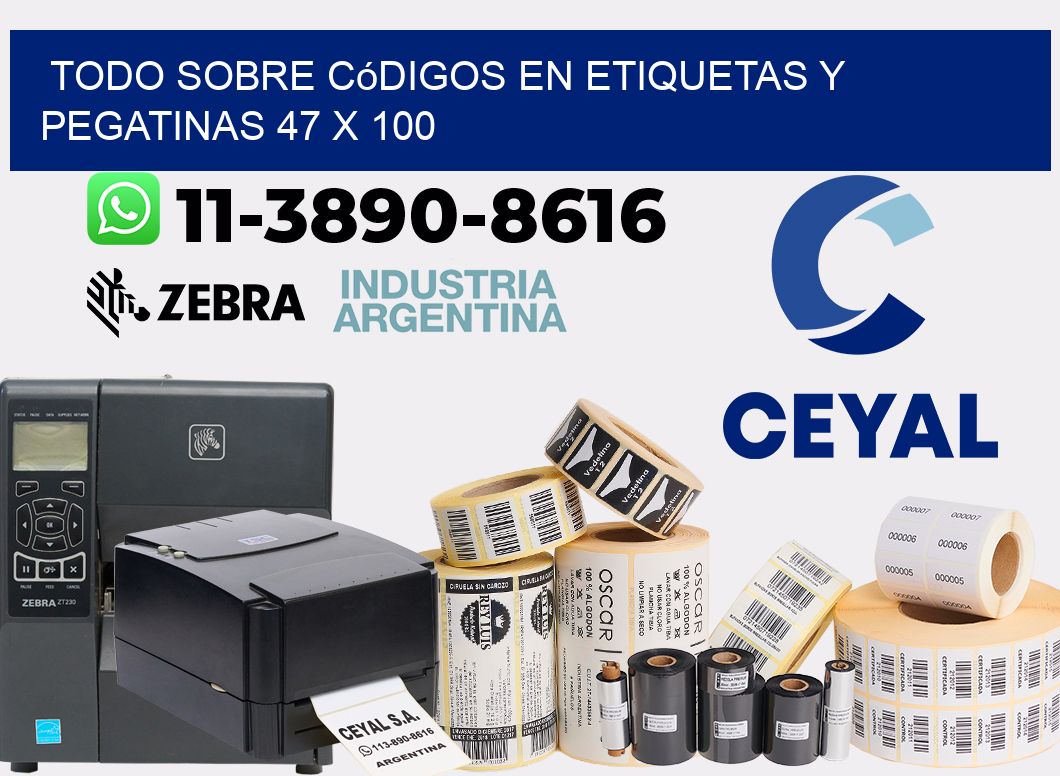 Todo sobre códigos en etiquetas y pegatinas 47 x 100