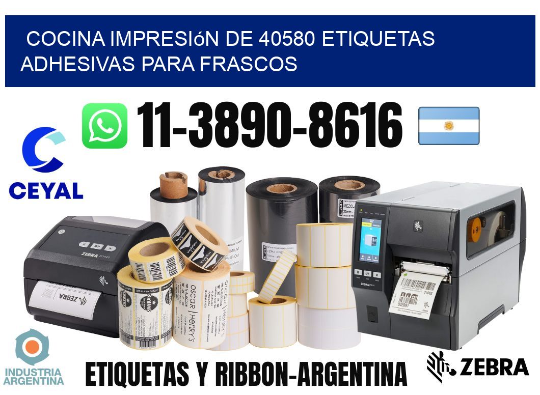 cocina impresión de 40580 etiquetas adhesivas para frascos