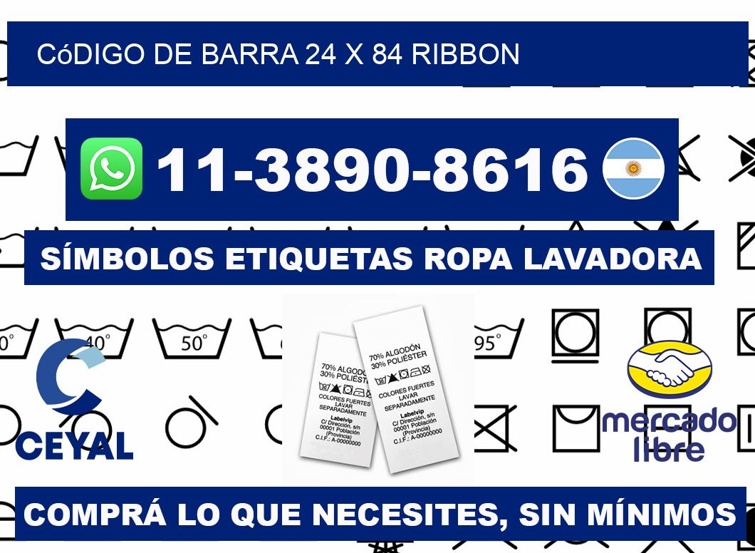 código de barra 24 x 84 ribbon