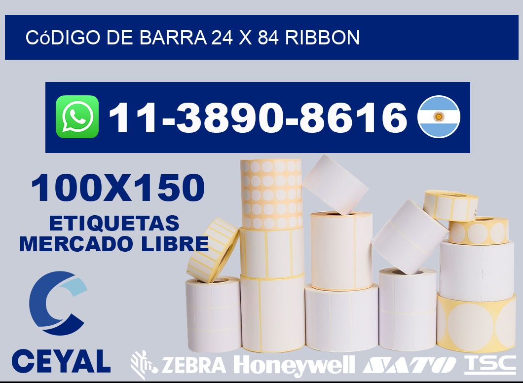 código de barra 24 x 84 ribbon