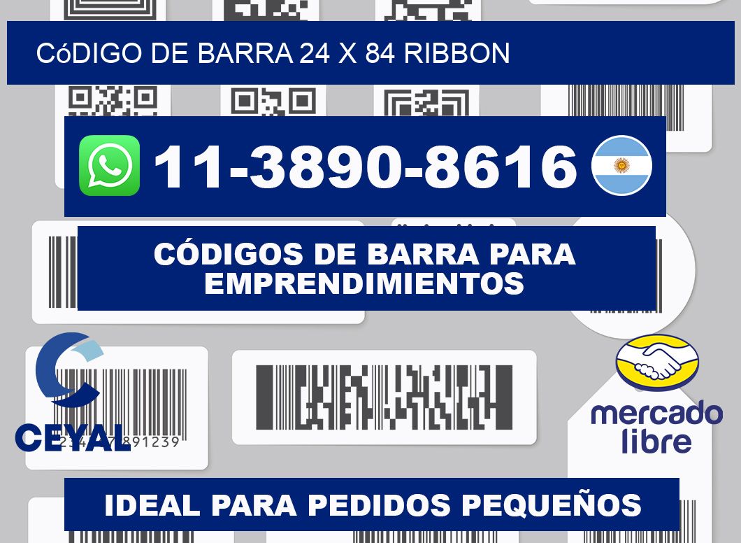 código de barra 24 x 84 ribbon