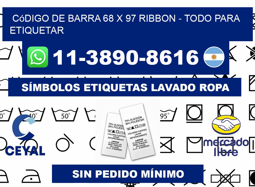 código de barra 68 x 97 ribbon - Todo para Etiquetar