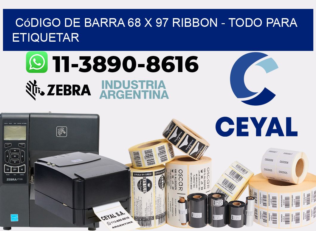 código de barra 68 x 97 ribbon – Todo para Etiquetar