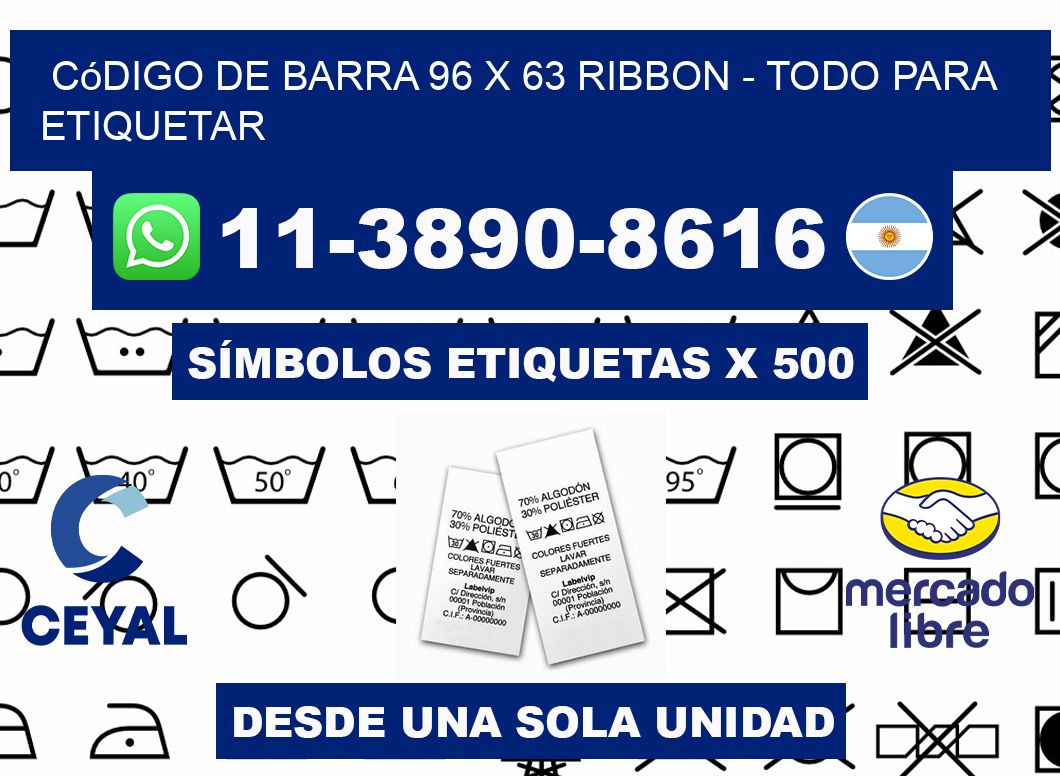 código de barra 96 x 63 ribbon - Todo para Etiquetar
