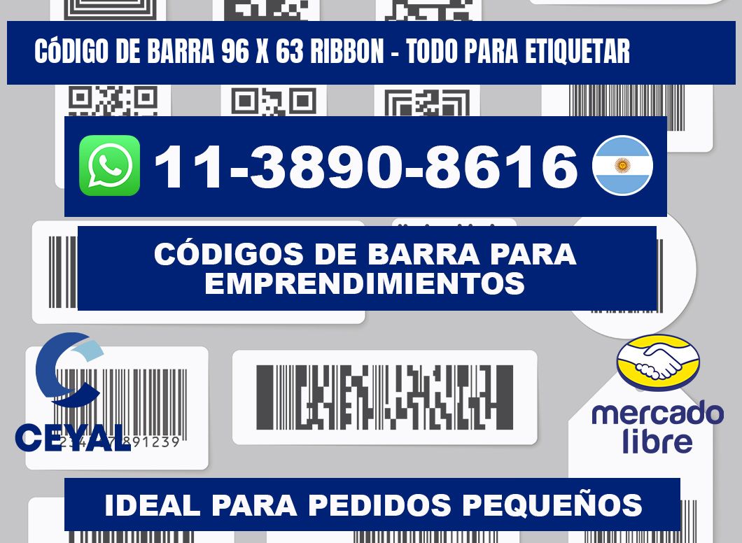 código de barra 96 x 63 ribbon - Todo para Etiquetar