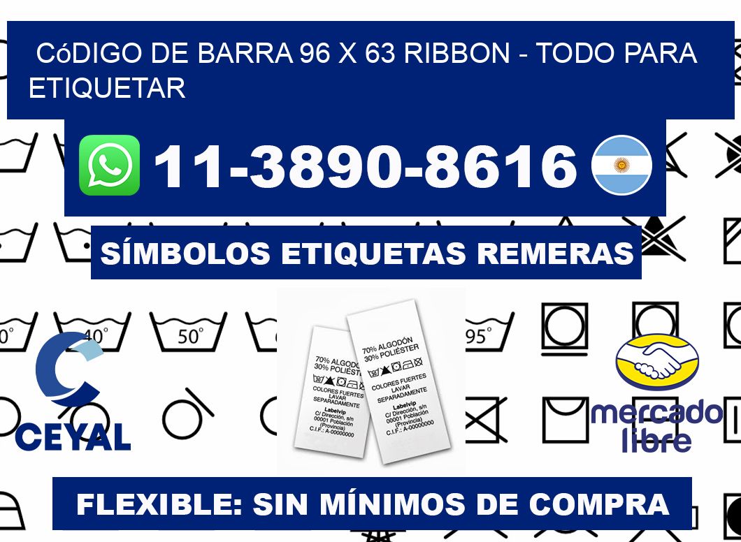 código de barra 96 x 63 ribbon - Todo para Etiquetar