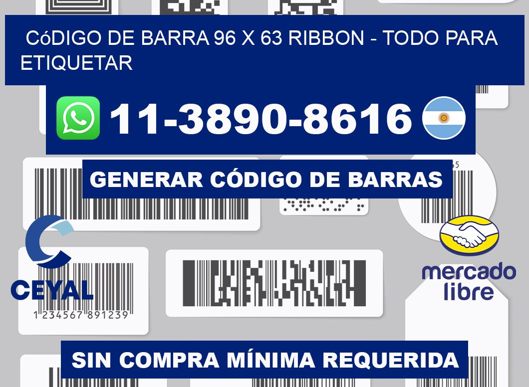 código de barra 96 x 63 ribbon - Todo para Etiquetar