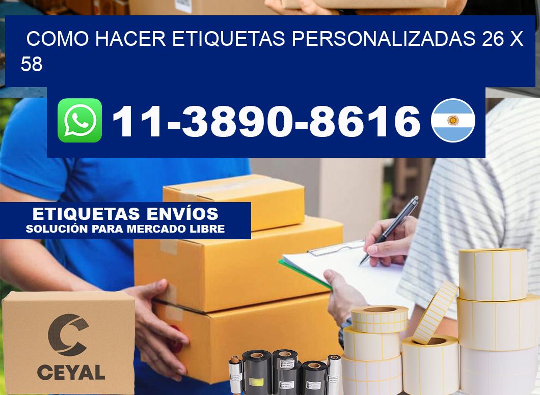 como hacer etiquetas personalizadas 26 x 58