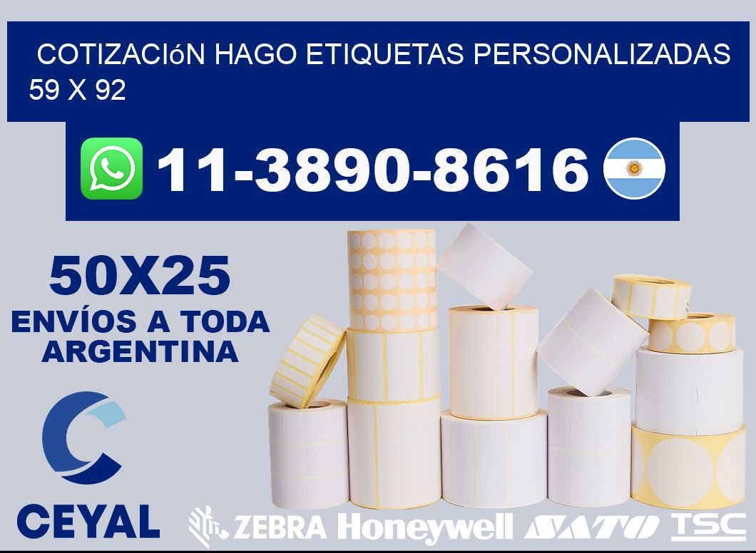 cotización hago etiquetas personalizadas 59 x 92