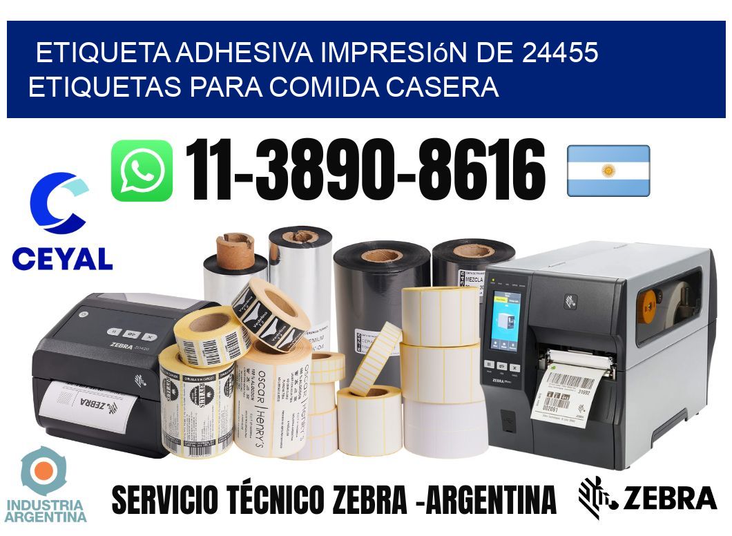 etiqueta adhesiva impresión de 24455 etiquetas para comida casera