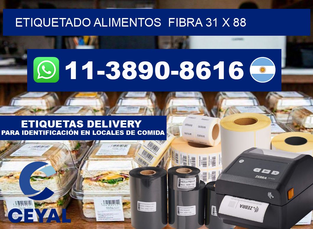 etiquetado alimentos  Fibra 31 x 88