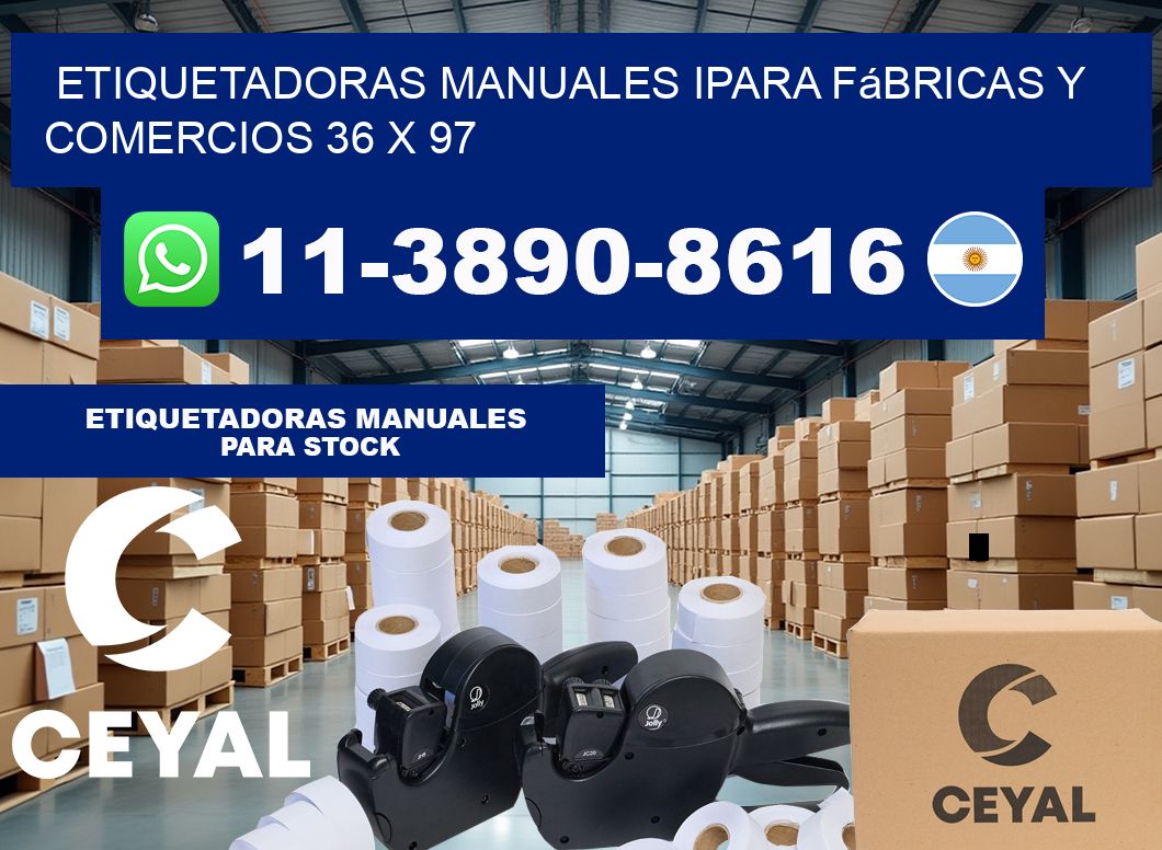 etiquetadoras manuales ipara fábricas y comercios 36 x 97