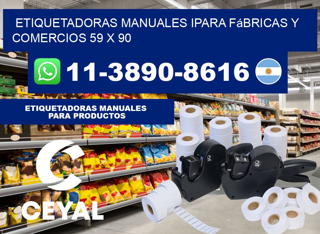 etiquetadoras manuales ipara fábricas y comercios 59 x 90