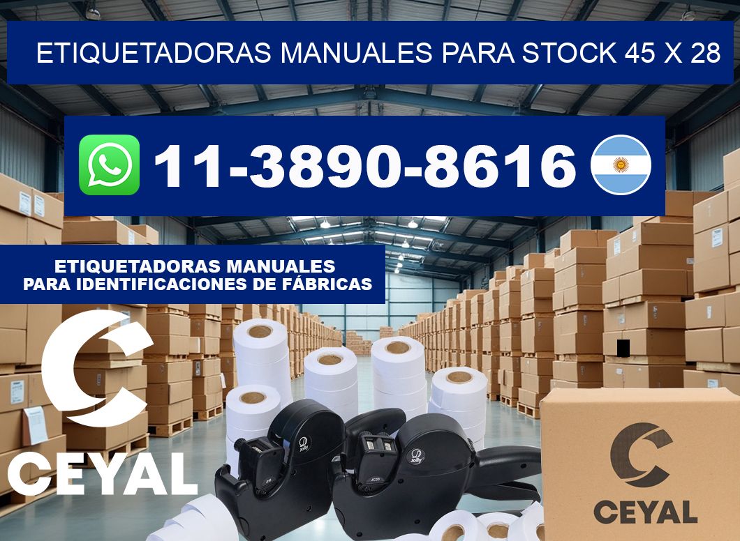 etiquetadoras manuales para stock 45 x 28