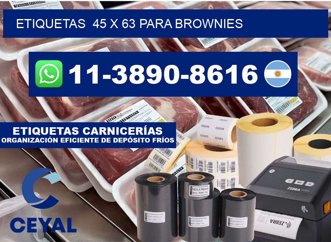 etiquetas  45 x 63 para Brownies