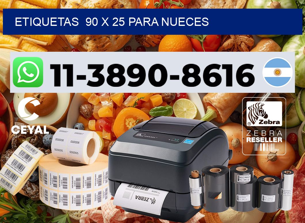 etiquetas 90 x 25 para Nueces