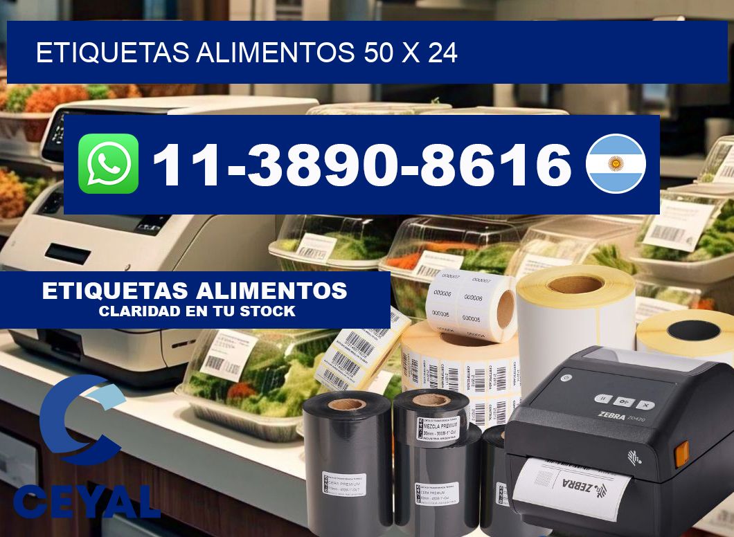 etiquetas alimentos 50 x 24