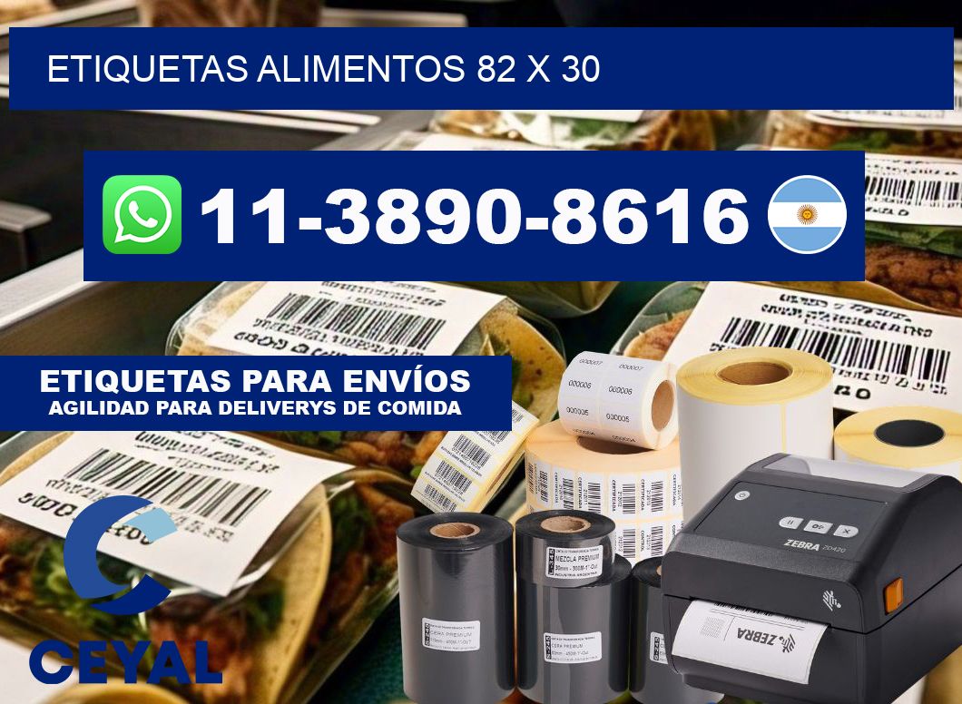 etiquetas alimentos 82 x 30