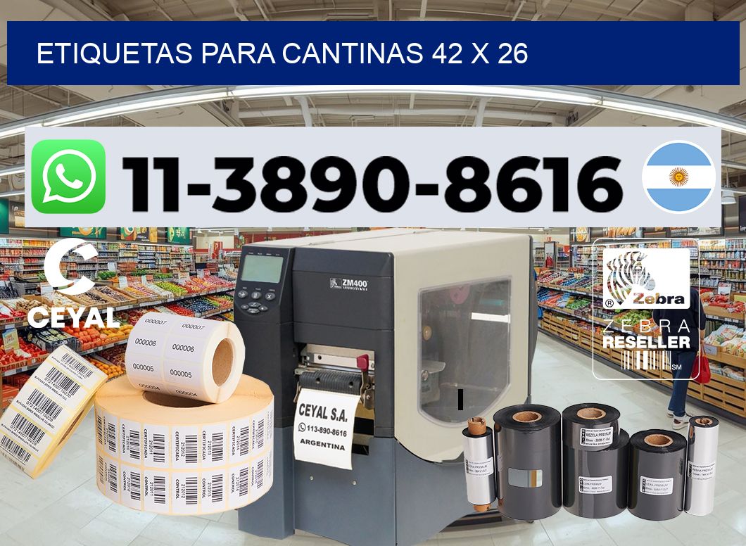 etiquetas para Cantinas 42 x 26