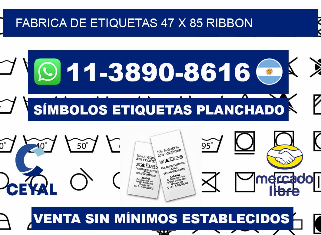 fabrica de etiquetas 47 x 85 ribbon