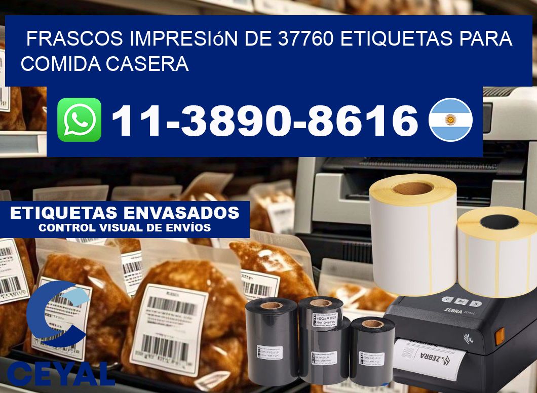 frascos impresión de 37760 etiquetas para comida casera