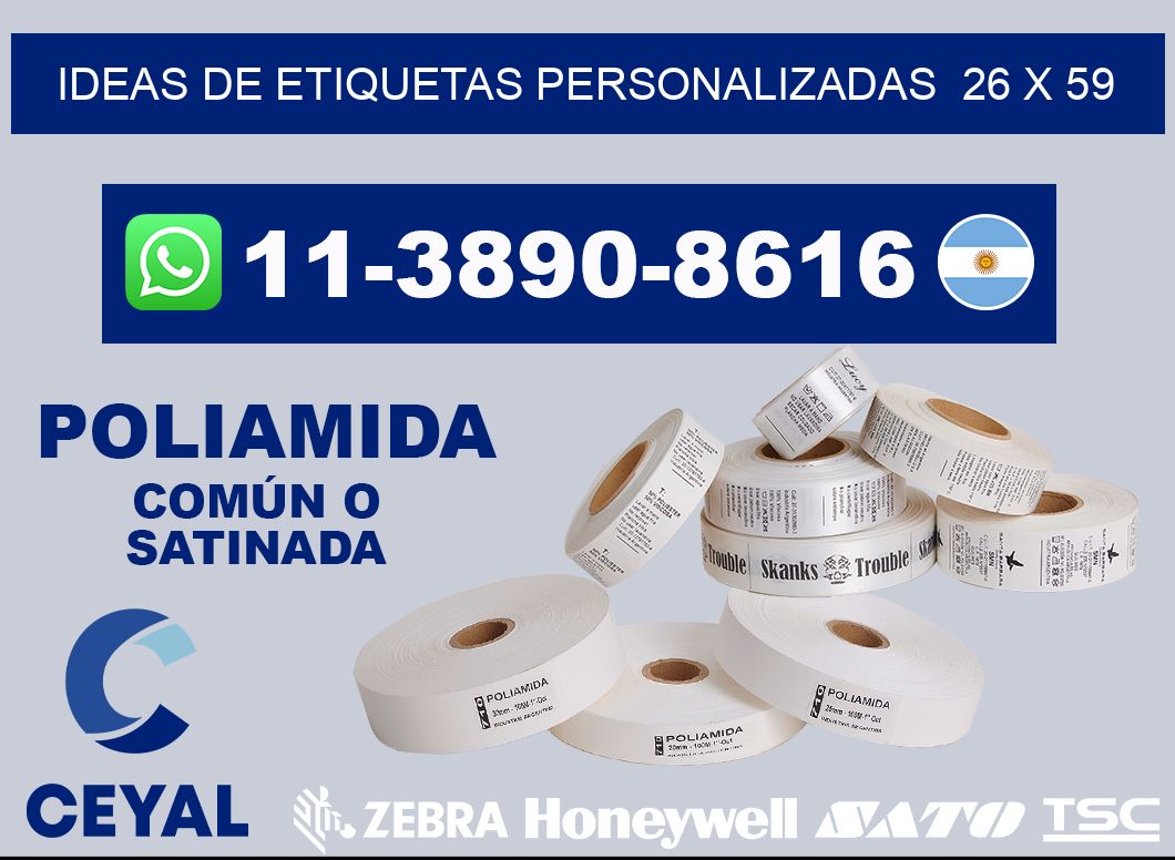 ideas de etiquetas personalizadas  26 x 59