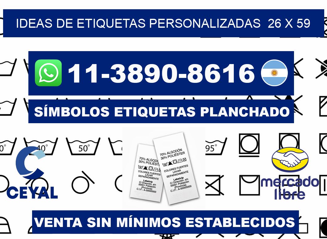 ideas de etiquetas personalizadas  26 x 59