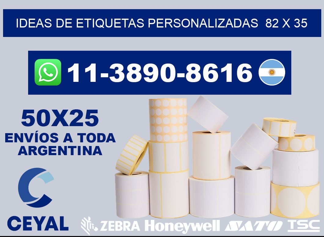 ideas de etiquetas personalizadas  82 x 35