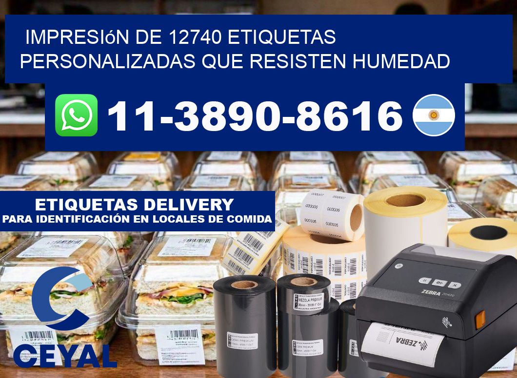 impresión de 12740 etiquetas personalizadas que resisten humedad