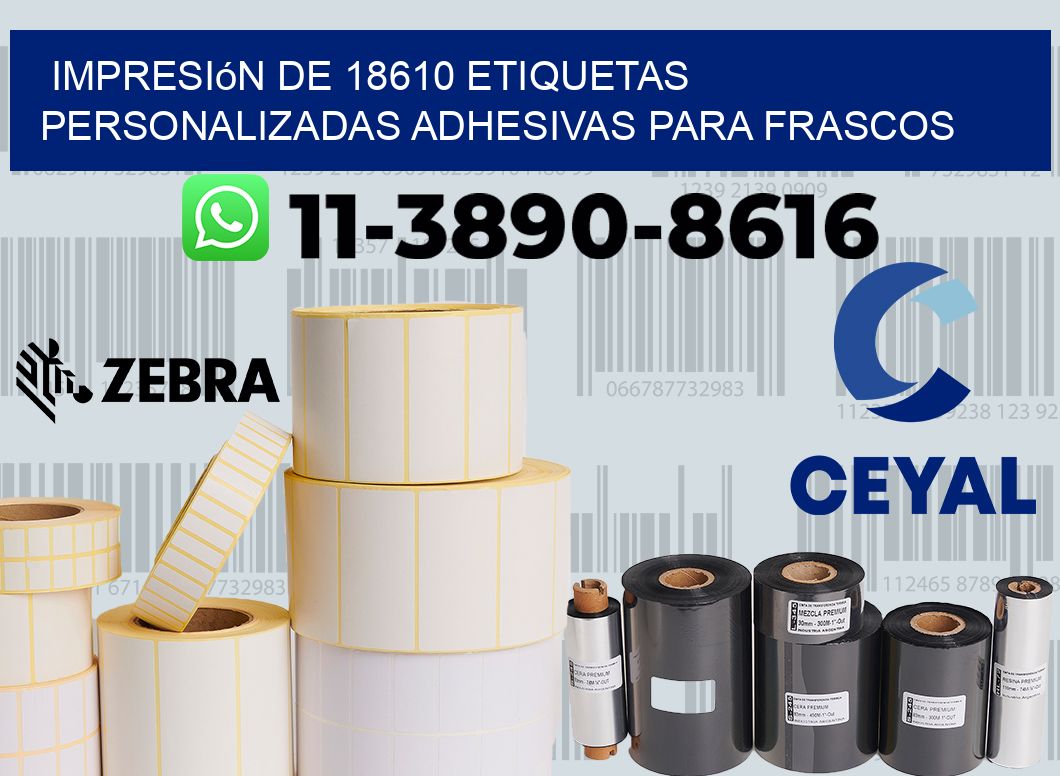 impresión de 18610 etiquetas personalizadas adhesivas para frascos