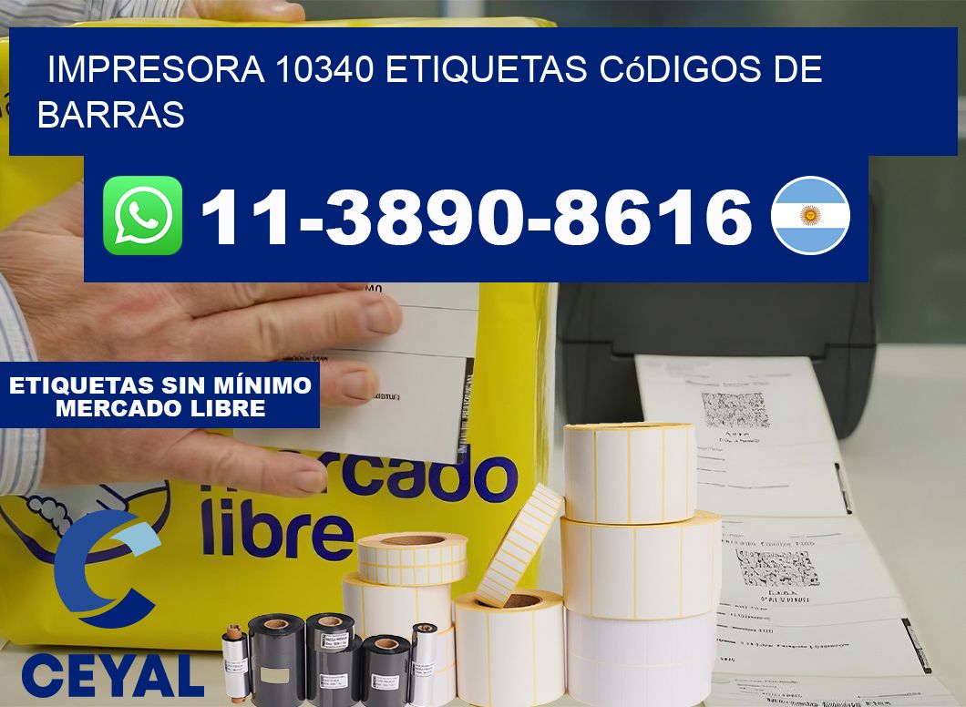 impresora 10340 etiquetas códigos de barras