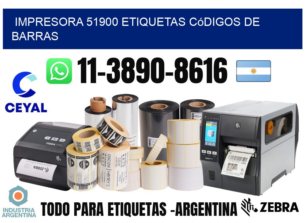 impresora 51900 etiquetas códigos de barras