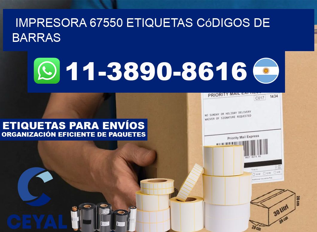impresora 67550 etiquetas códigos de barras