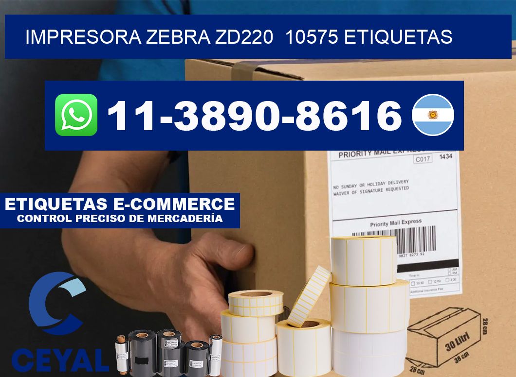 impresora zebra zd220  10575 etiquetas