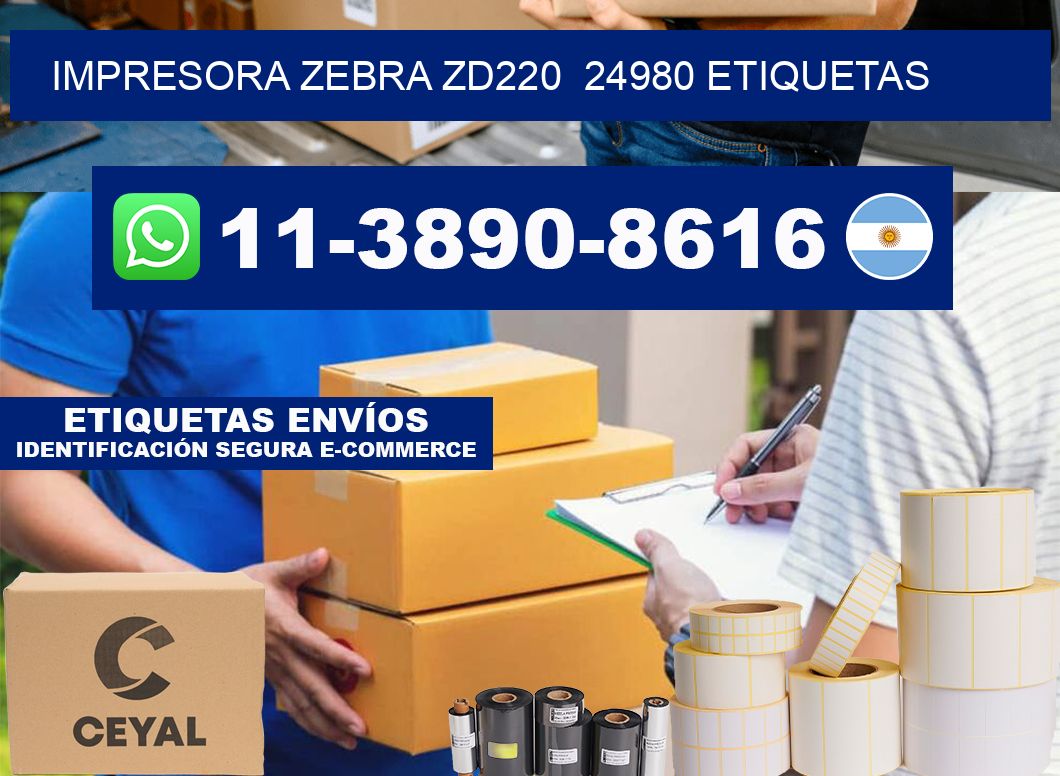impresora zebra zd220  24980 etiquetas