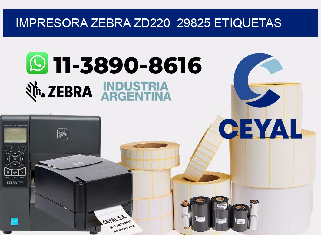 impresora zebra zd220 29825 etiquetas