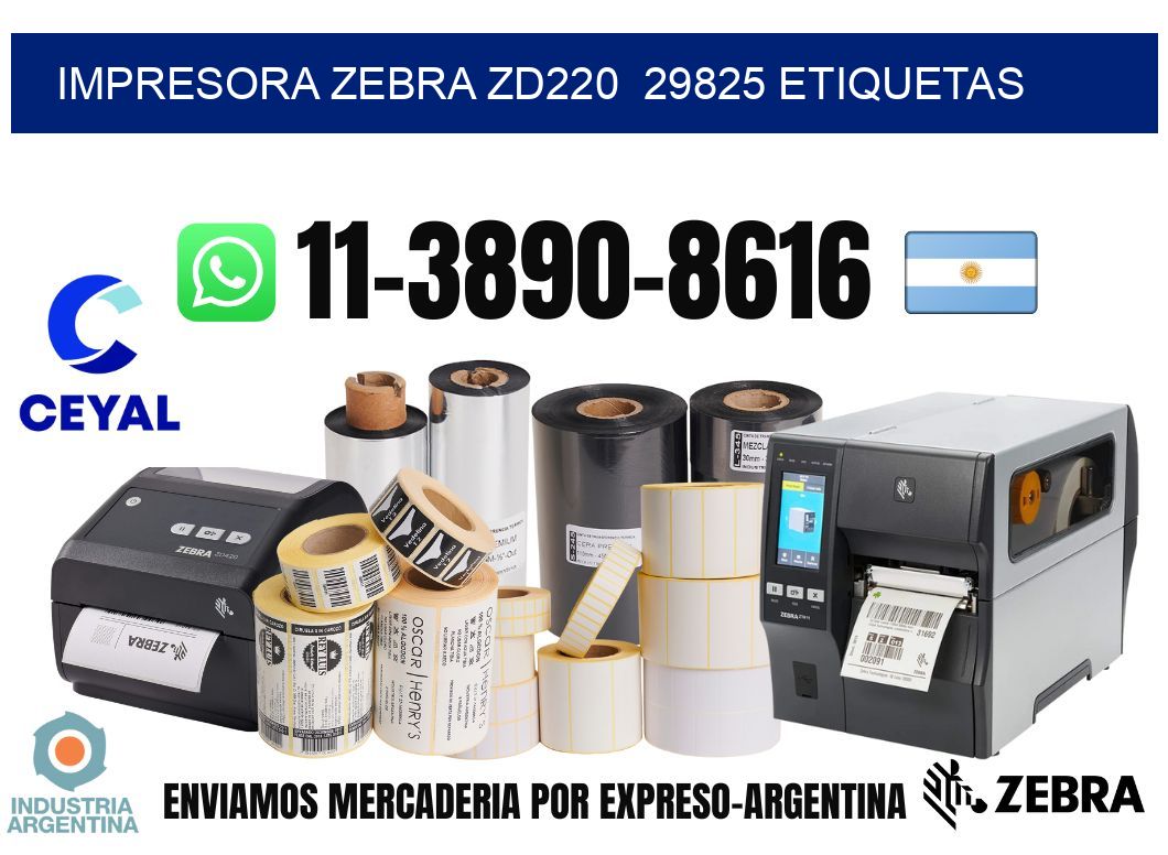 impresora zebra zd220  29825 etiquetas