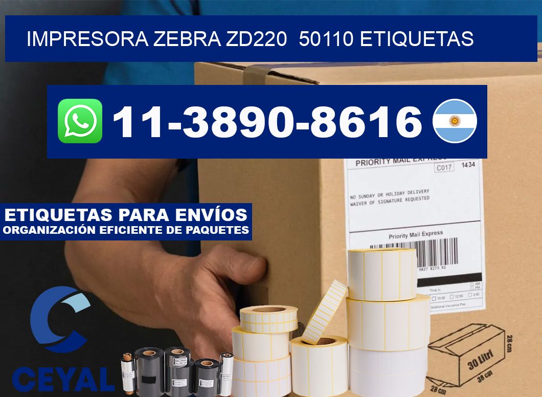 impresora zebra zd220 50110 etiquetas
