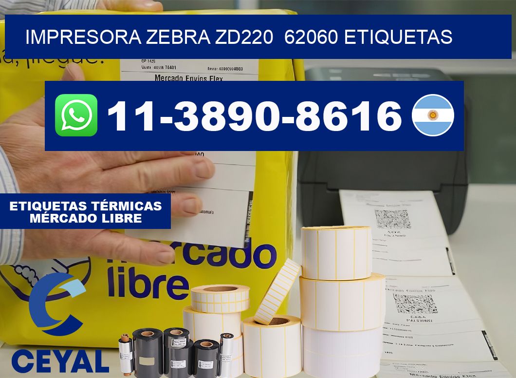 impresora zebra zd220  62060 etiquetas