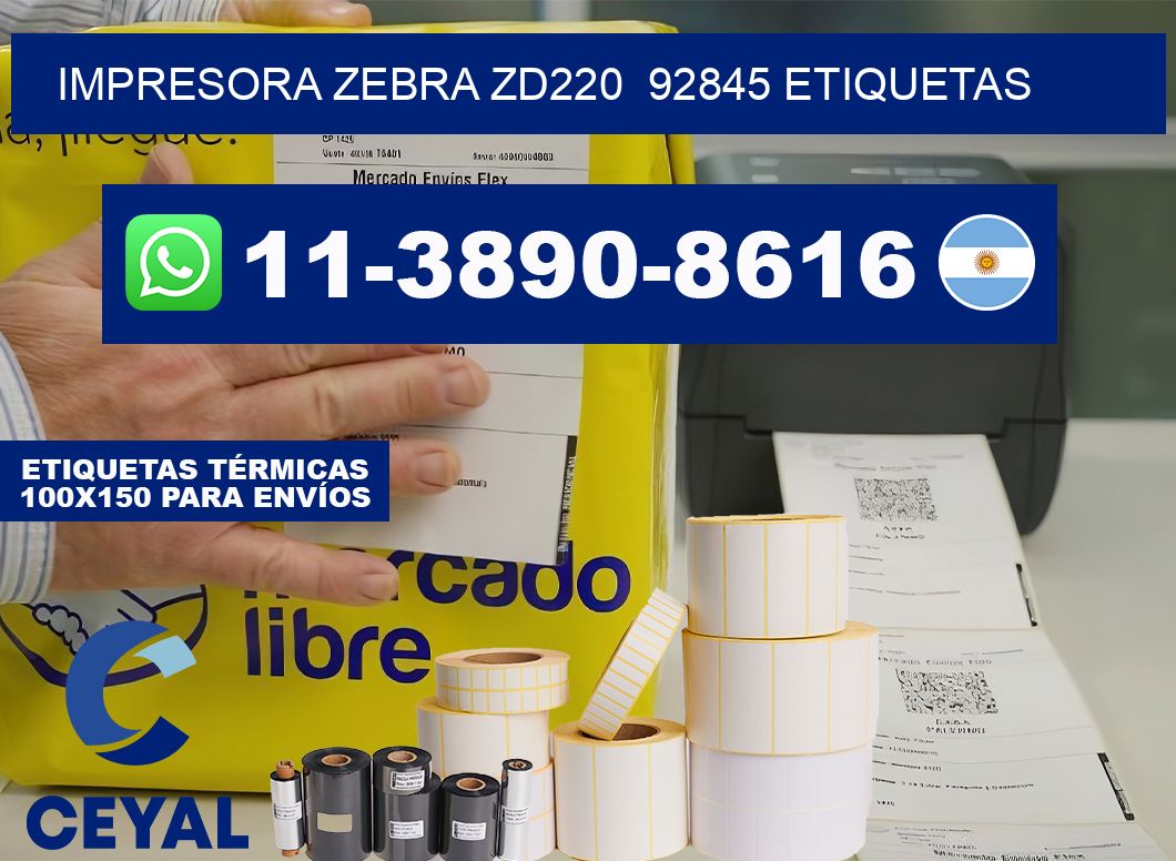 impresora zebra zd220  92845 etiquetas
