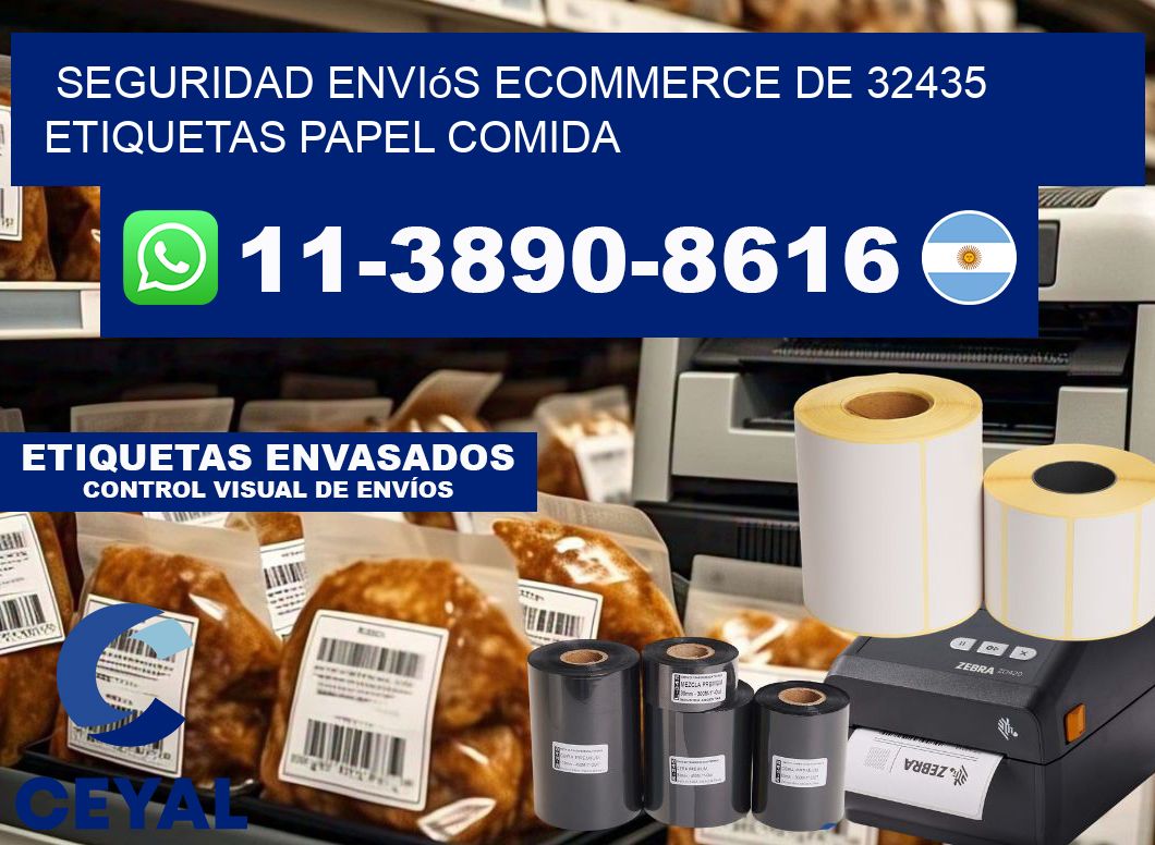 seguridad enviós ecommerce de 32435 etiquetas papel comida