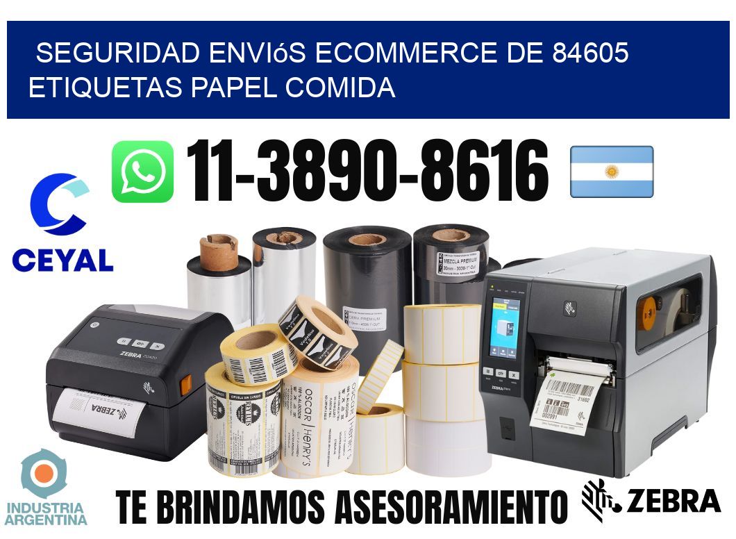 seguridad enviós ecommerce de 84605 etiquetas papel comida
